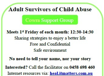 Adult Survivor of Child Abuse - Cowra support group logo